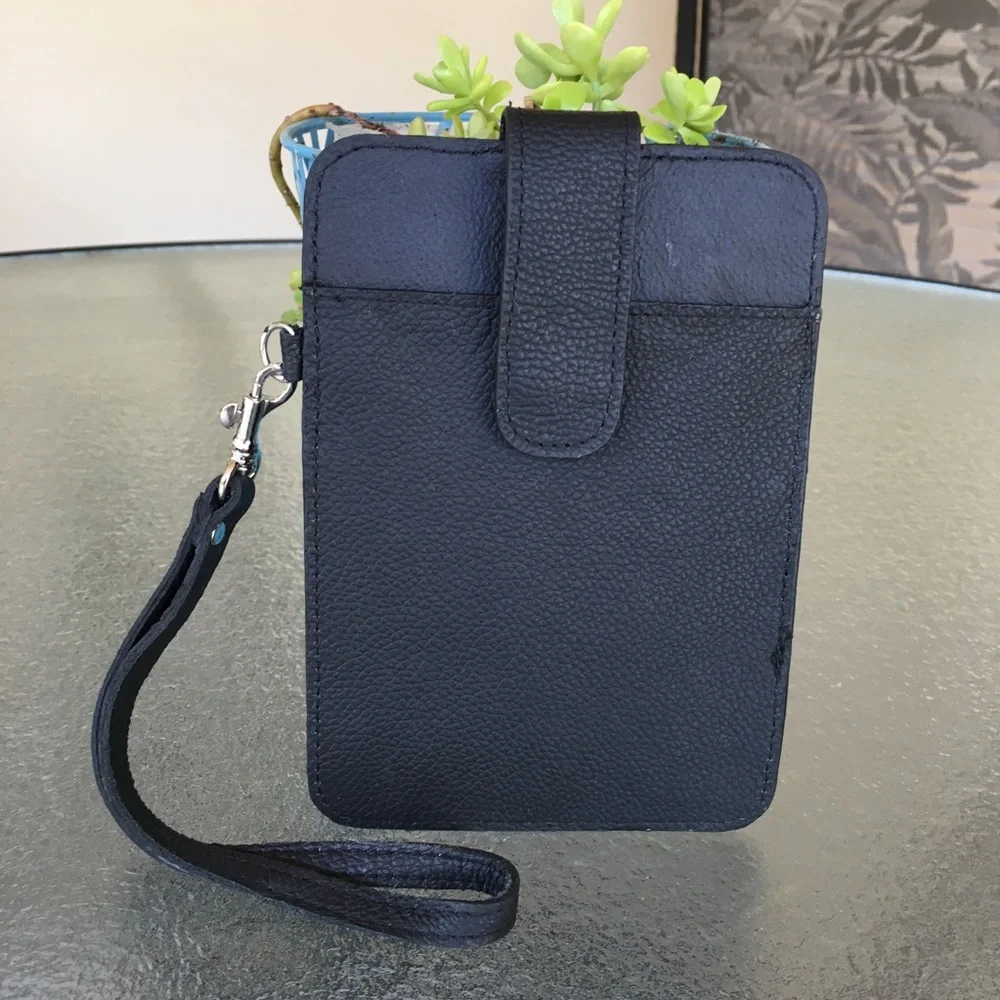 GENUINE LEATHER PHONE CASE AND WALLET.